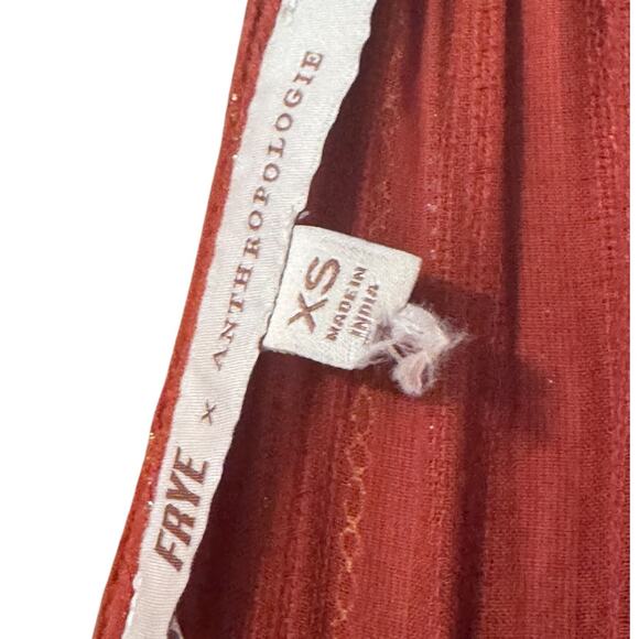 FRYE X Anthropologie 100% Cotton tieired halter dress XS Boho cottagecore - Picture 3 of 9